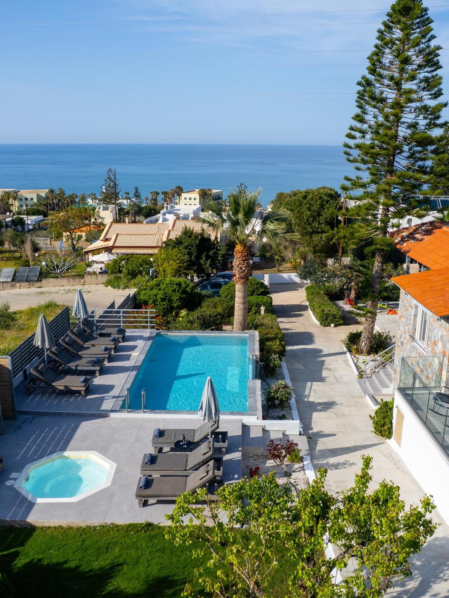 Queen'S Gem Luxury Villa - Heated Jacuzzi & Pool Herszonisszosz Kültér fotó